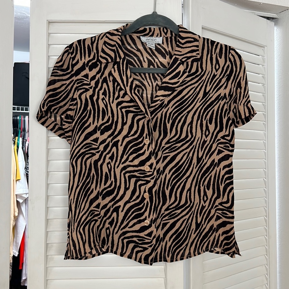 Vintage silk button up